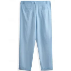 Clearance OUKU Men's Linen Pants Trousers Summer Pants Beach Pants Front Pocket Straight Leg Plain Comfort Breathable Casual Daily Holiday Fashion Basic Black White