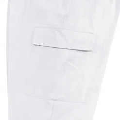 New OUKU Men's Linen Pants Trousers Summer Pants Beach Pants Pocket Drawstring Elastic Waist Plain Comfort Breathable Vacation Daily Holiday Hawaiian Boho Black White