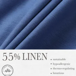 Outlet OUKU Men's Linen Shirt 55% Linen Print Shirt White Long Sleeve Faith Lapel Spring & Fall Outdoor Daily Clothing Apparel Blue