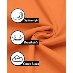 New OUKU Men's Linen Shirt Band Collar Shirt Popover Shirt Summer Shirt Beach Wear Casual Shirt Plain Hawaiian Holiday Black White Pink Blue Long Sleeve Henley Spring & Summer Clothing Apparel