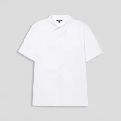 Discount OUKU Men's Linen Shirt Casual Shirt Button Down Shirt White Blue Gray Short Sleeve Solid Color Turndown Outdoor Causal Button Clothing Apparel Vacation Daily Sport