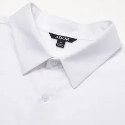 Discount OUKU Men's Linen Shirt Casual Shirt Button Down Shirt White Blue Gray Short Sleeve Solid Color Turndown Outdoor Causal Button Clothing Apparel Vacation Daily Sport