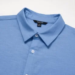 Discount OUKU Men's Linen Shirt Casual Shirt Button Down Shirt White Blue Gray Short Sleeve Solid Color Turndown Outdoor Causal Button Clothing Apparel Vacation Daily Sport