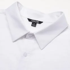 Clearance OUKU Men's Linen Shirt Short Sleeve Solid Color Floral Graphic Turndown Shirt Collar Outdoor Graphic Clothing Apparel Casual Daily White