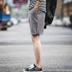 Discount OUKU Men's Linen Shorts Summer Shorts Beach Shorts Pocket Drawstring Elastic Waist Plain Comfort Breathable Short Holiday Vacation Beach Hawaiian Boho Black White