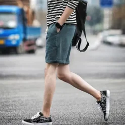 Discount OUKU Men's Linen Shorts Summer Shorts Beach Shorts Pocket Drawstring Elastic Waist Plain Comfort Breathable Short Holiday Vacation Beach Hawaiian Boho Black White