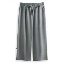 Best OUKU Men's Linen Shorts Summer Shorts Bloomers Baggy Pants Beach Shorts Elastic Drawstring Design Front Pocket Plain Comfort Soft Calf-Length Casual Daily Sports Fashion Black White