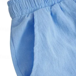 Online OUKU Men's Linen Shorts Summer Shorts Drawstring Elastic Waist Front Pocket Plain Comfort Soft Knee Length Casual Daily Fashion Classic Style Black White