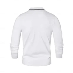 OUKU Men's Linen Silk Cotton Quarter Zip Pullover Sweater Knit Half Zip Knitwear Elegant Home Dailywear Clothing Apparel Fall Winter Black White S M L