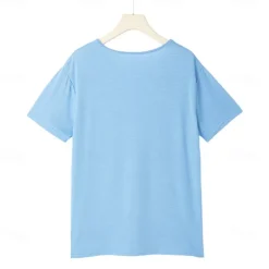 Best OUKU Men's Linen-like T Shirt Moisture Wicking Shirts Plain V Neck Street Causal Short Sleeve V Neck Vintage Clothing Apparel Retro Basic Casual Comfortable