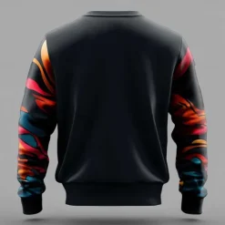 Outlet OUKU Men's Lion 3D Cartoon Sweatshirt Sweatshirt Long Sleeve Sweatshirt Crew Neck Fashion Cool 3D 3D Print Vacation Party Going out Crewneck 3D Print 3D Winter Spring & Fall Black