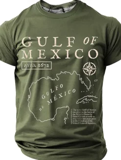 Discount OUKU Men's Mexico Funny T Shirt Short Sleeve T shirt 3D Print Crew Neck Shirt Fashion Daily Street Daily Black Blue Green Summer Spring Clothing Apparel S M L XL XXL XXXL