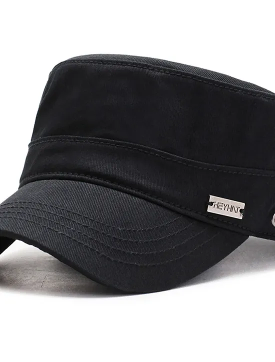 Discount OUKU Men's Military Cap Cadet Hat Black Army Green Polyester Pure Color Fashion Classic & Timeless Chic & Modern Outdoor Daily Pure Color Portable Breathable