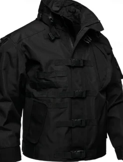 Discount OUKU Men's Military Jacket Hiking Jacket Tactical Jacket Sports Outdoor Camping & Hiking Waterproof Windbreaker Zipper Pocket Winter Spring & Fall Solid Color Active Sports & Outdoors Hooded Regular
