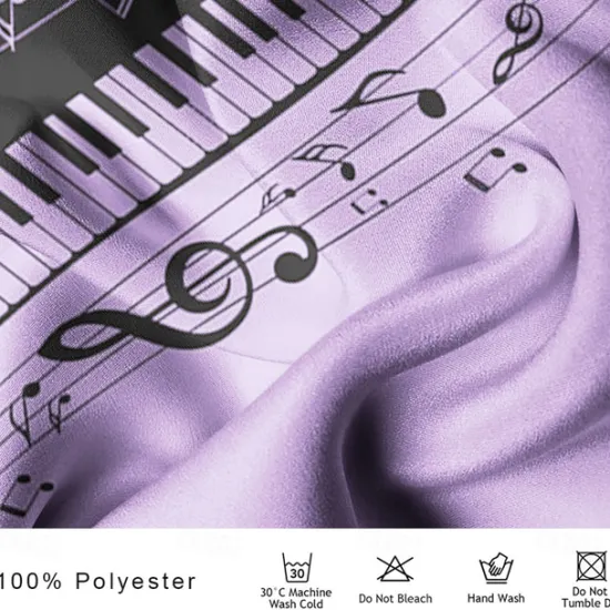 Best OUKU Men's Musical Notes Shirt Button Up Shirt Long Sleeve Casual Formal Summer Spring Fall Turndown Buttons Print White Blue Purple Apricot