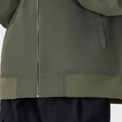 New OUKU Men's National Flag Bomber Jacket Coat Outdoor Sports Vintage Casual Daily Wear Vacation Going out Printing Denim Fall & Winter Standing Collar Long Sleeve Black Red Army Green