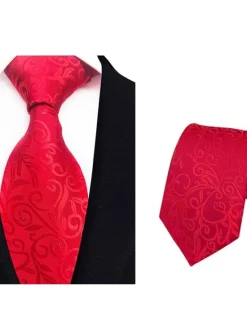 OUKU Men's Necktie - Floral Ties Classic Fashion Party Meeting Outfit Business Neck Ties 1 Pc Necktie Mens Classic Necktie Floral Neckties Print Jacquard Tie Fashion Vintage Formal Business