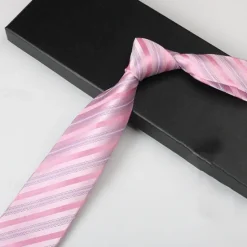 Best OUKU Men's Neckties Fashion Business Jacquard Stripes Geometic Wedding Party Daily Wear