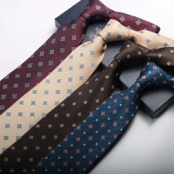 OUKU Men's Neckties Fashion Business Jacquard Argyle Wedding Party Daily Wear