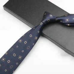 Online OUKU Men's Neckties Fashion Business Jacquard Print Pattern Wedding Party Daily Wear