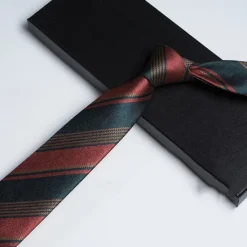 OUKU Men's Neckties Fashion Business Jacquard Stripes Wedding Party Daily Wear