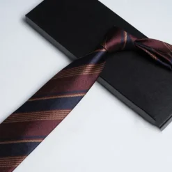OUKU Men's Neckties Fashion Business Jacquard Stripes Wedding Party Daily Wear