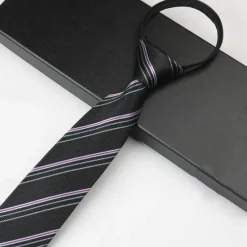 Sale OUKU Men's Neckties Fashion Business Jacquard Stripes Wedding Party Daily Wear