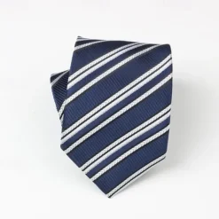 Sale OUKU Men's Neckties Fashion Business Jacquard Stripes Wedding Party Daily Wear