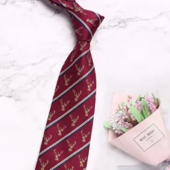 Best OUKU Men's Neckties Fashion Business Classic Elk Wedding Party Daily Wear