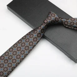 Sale OUKU Men's Neckties Fashion Business Print Pattern Wedding Party Daily Wear