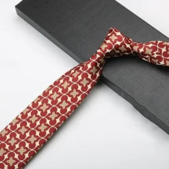 Sale OUKU Men's Neckties Fashion Business Print Pattern Wedding Party Daily Wear