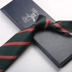 New OUKU Men's Neckties Fashion Business Jacquard Stripes Wedding Party Daily Wear