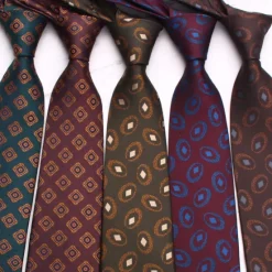 Outlet OUKU Men's Neckties Fashion Business Classic Argyle Wedding Party Daily Wear
