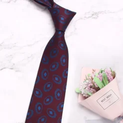 Outlet OUKU Men's Neckties Fashion Business Classic Argyle Wedding Party Daily Wear