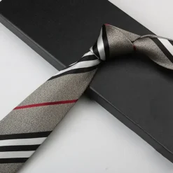 Hot OUKU Men's Neckties Fashion Business Jacquard Pattern Wedding Party Daily Wear