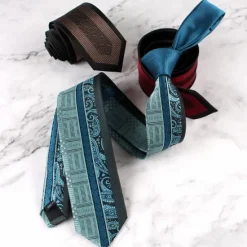 Online OUKU Men's Neckties Fashion Formal Classic Color Block Wedding Party Daily Wear