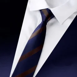 Sale OUKU Men's Neckties Fashion Formal Basic Stripes Wedding Party Daily Wear