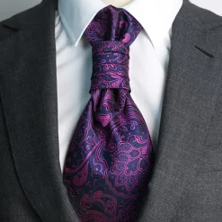 Online OUKU Men's Neckties Men Ties Adjustable Bow Plain Wedding Birthday Party