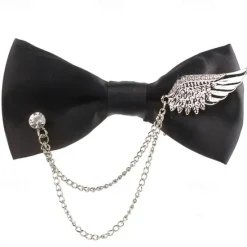 Hot OUKU Men's Neckties Modern Contemporary Shiny Metallic Solid Color Wedding Party Daily Wear