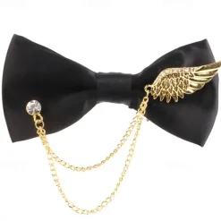 Hot OUKU Men's Neckties Modern Contemporary Shiny Metallic Solid Color Wedding Party Daily Wear