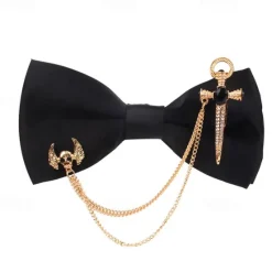 Outlet OUKU Men's Neckties Modern Contemporary Shiny Metallic Solid Color Wedding Party Daily Wear