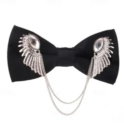 New OUKU Men's Neckties Modern Contemporary Shiny Metallic Solid Color Wedding Party Daily Wear