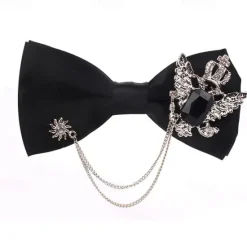 New OUKU Men's Neckties Modern Contemporary Shiny Metallic Solid Color Wedding Party Daily Wear