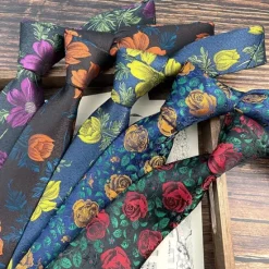 New OUKU Men's Neckties Sexy Flower / Plants Wedding Party Daily Wear