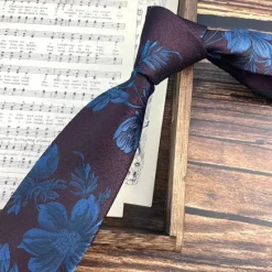 New OUKU Men's Neckties Sexy Flower / Plants Wedding Party Daily Wear