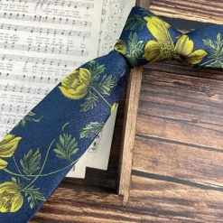 New OUKU Men's Neckties Sexy Flower / Plants Wedding Party Daily Wear