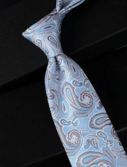 Hot OUKU Men's Neckties Sexy Patterned Wedding Party Daily Wear