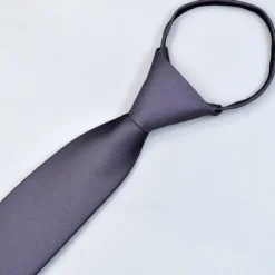 Clearance OUKU Men's Neckties Zip Tie Men Ties Zipper Tie Skinny Tie Pretied Bow Plain Wedding Birthday Party