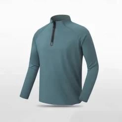 Hot OUKU Men's Non Iron Quarter Zip Sweatshirt Black Blue Light Grey Dark Gray High Neck Plain Zipper Sports & Outdoor Casual Daily Workout Athletic Summer Spring Clothing Apparel Hoodies Sweatshirts