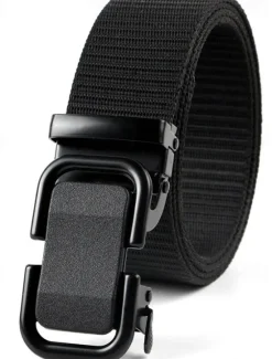 New OUKU Men's Nylon Belt Outdoor Belt Waist Belt Black Navy Blue Nylon Adjustable Heavy-Duty Plain Outdoor Daily